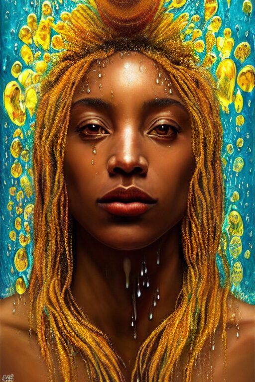 Hyperrealistic Precisionist Cinematic Profile Very Expressive! Oshun Goddess