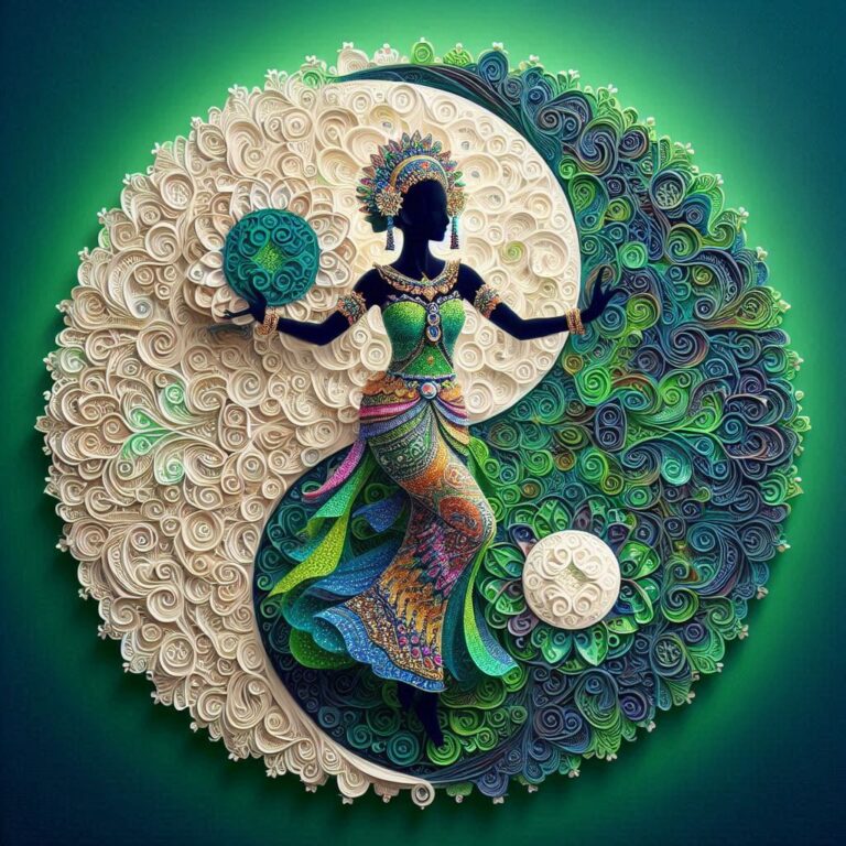 Indonesian Dancer in Fractal Design Art