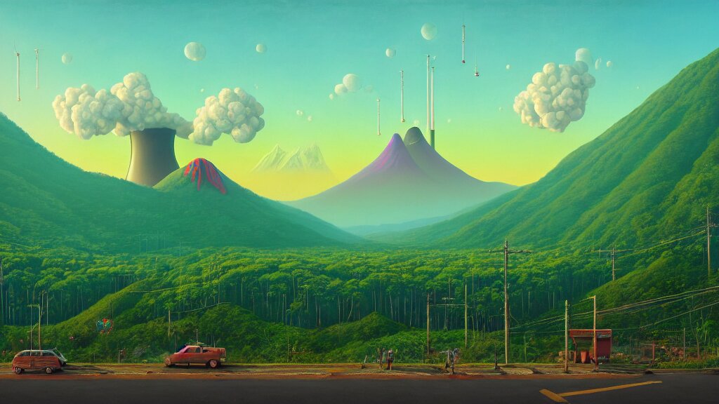 Nuclear Nature Solarpunk Harmony