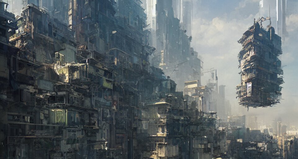 Man Standing on a Balcony Above a Solarpunk City