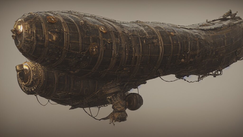 Steampunk Tardigrade Airship