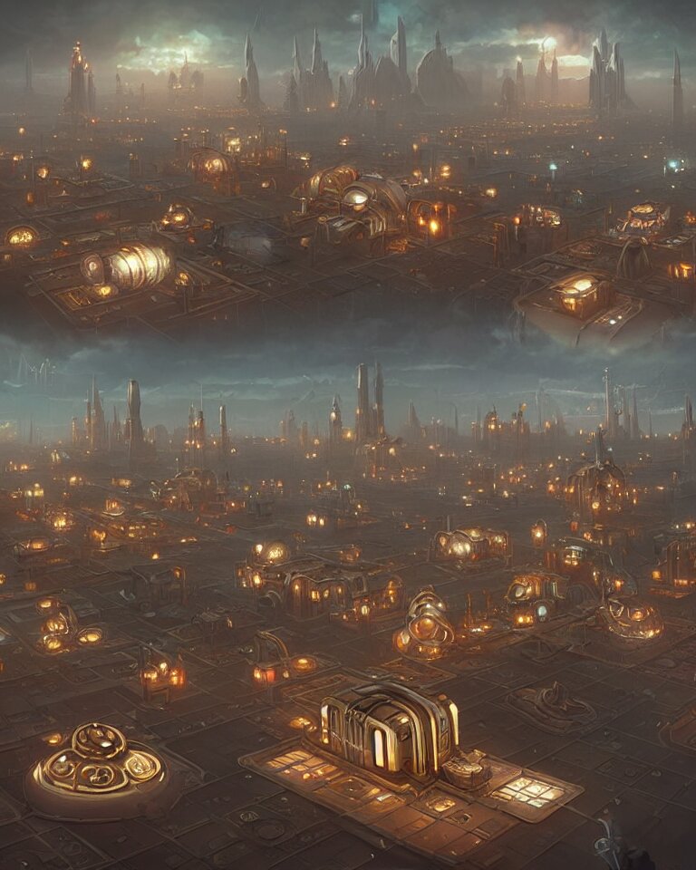 Retrofuturist Artdeco Dwarven City That Resembles 1 9 3 0's Architecture