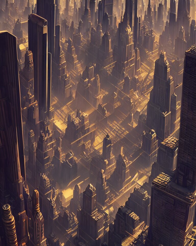 Retrofuturist Artdeco 1 9 3 0's New York