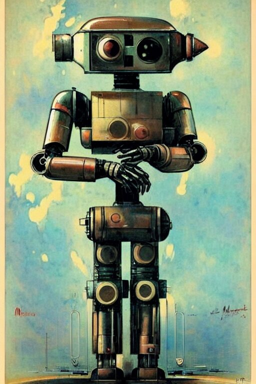 ( ( ( ( ( 1 9 5 0 S Retro Future Robot Android Science Movie Poster Abstract