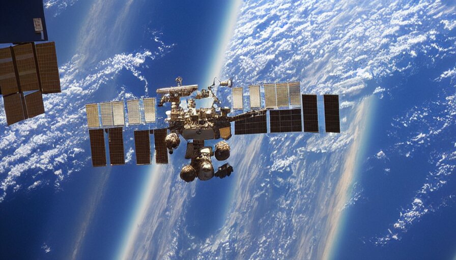 Earth Seen Through International Space Station Window
