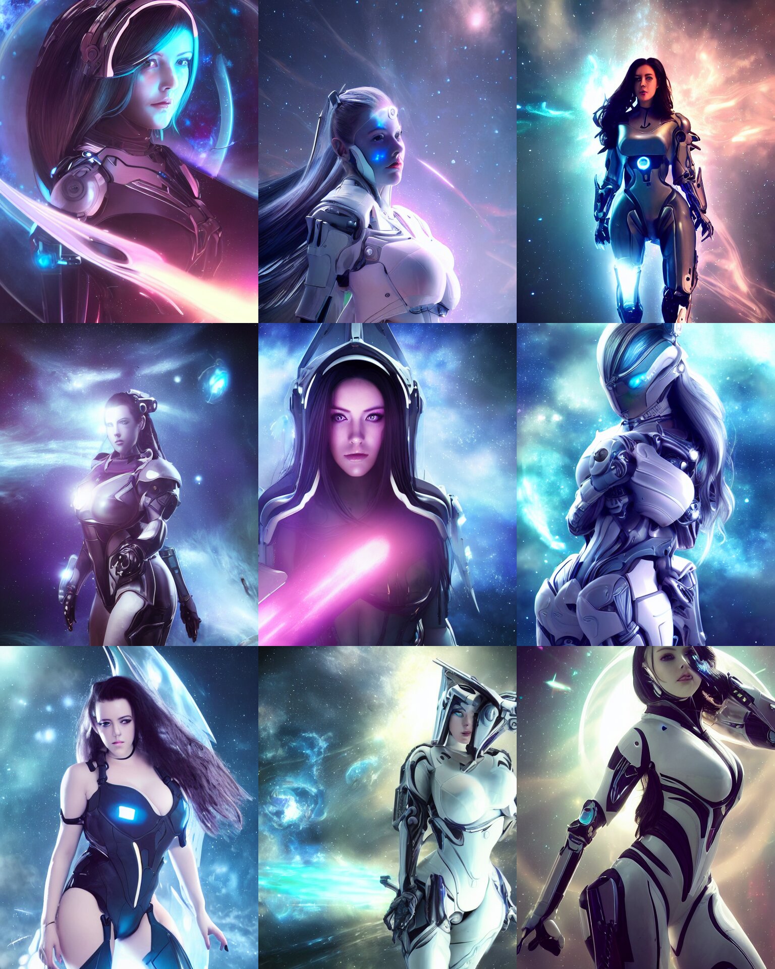 Angelawhite as an Android Girl on a Mothership