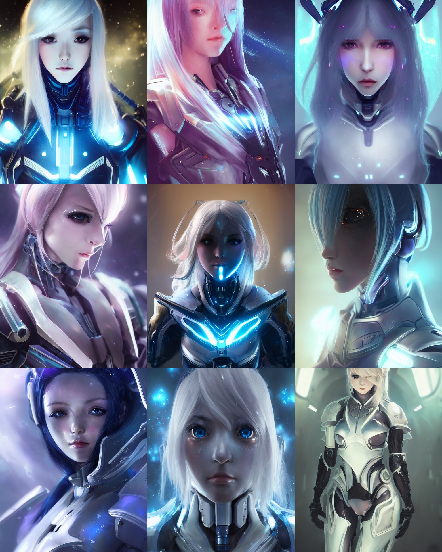 Perfect Android Girl in a Night Tokyo