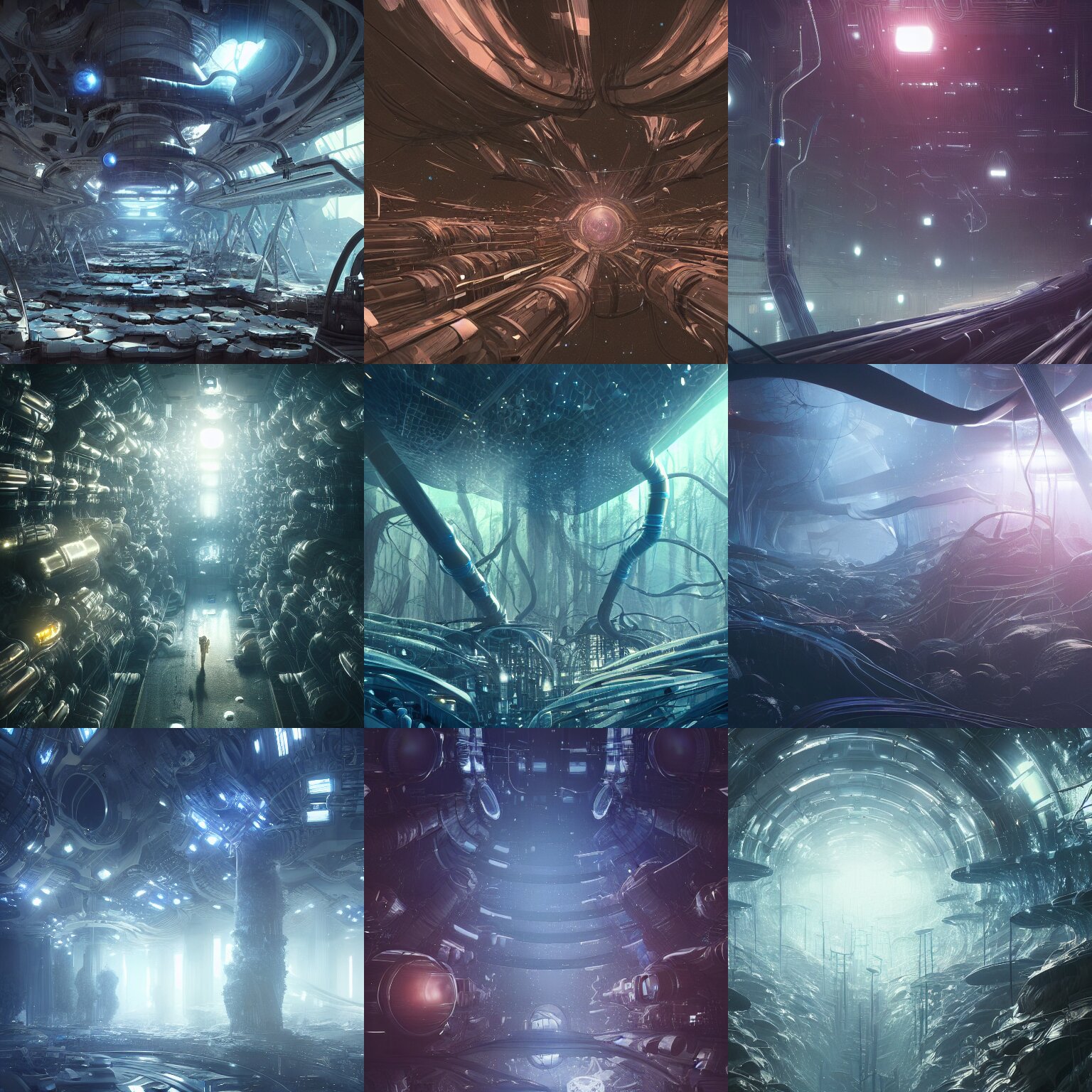 Forest of Connected Pipes in Space