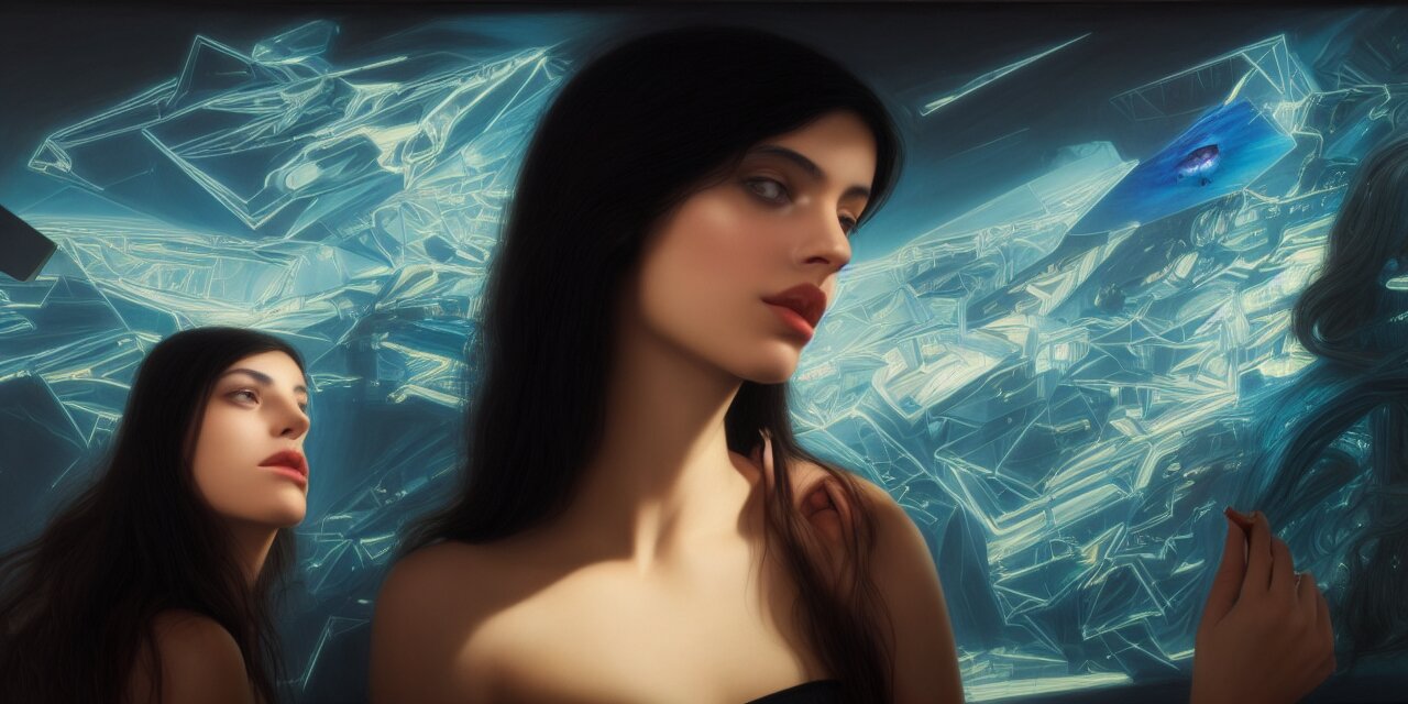 Beauty Young Spanish Woman with Long Black Hair