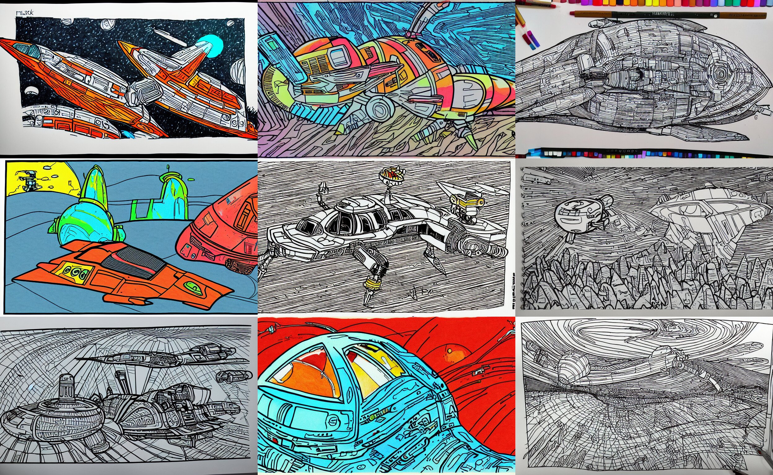 Color Marker Drawing with Thick Lines