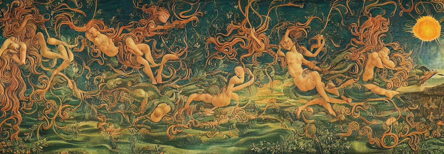 Beautiful Patterned Mural a Corrupted Alien Planet