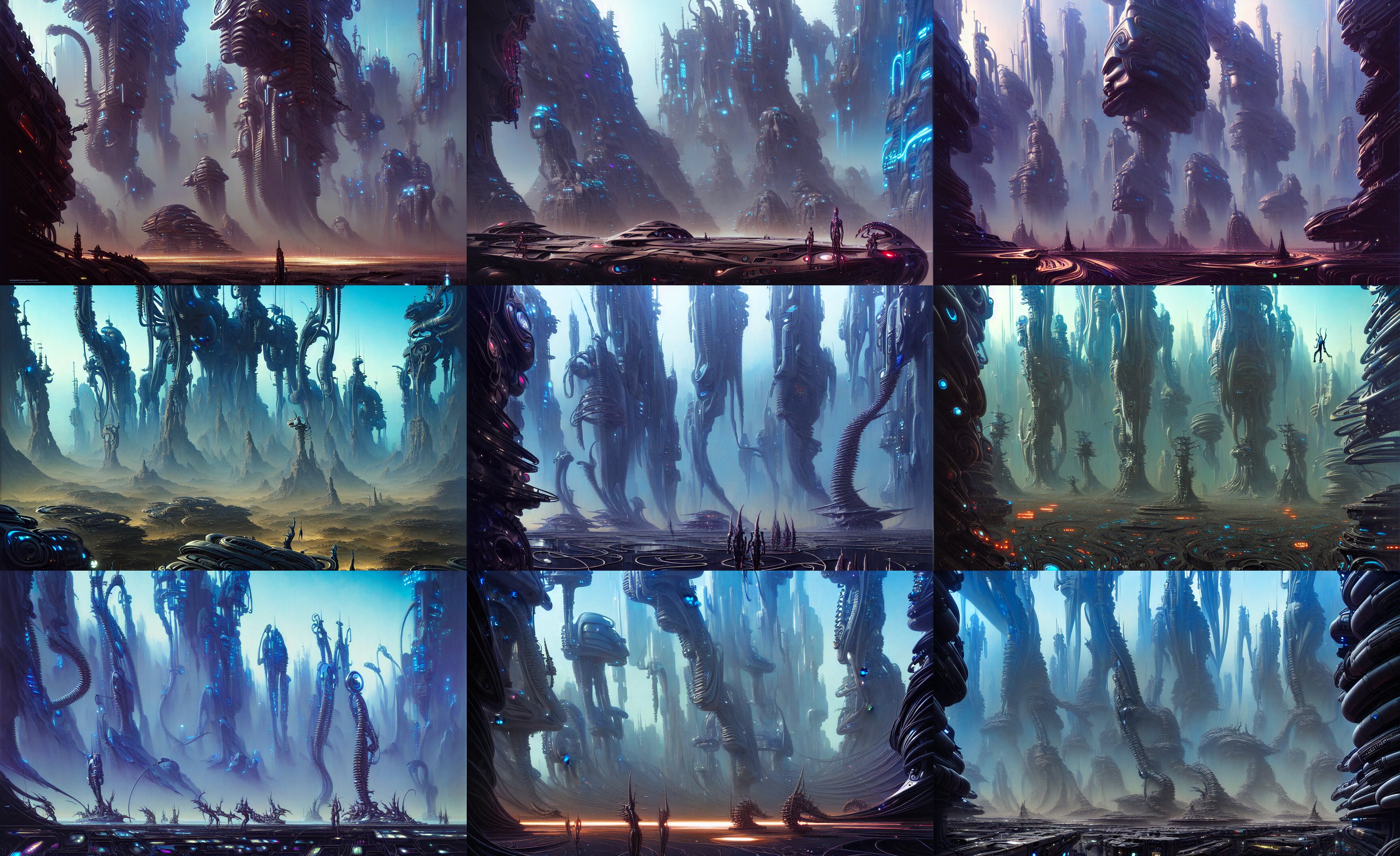 Epic Futuristic Cyberpunk Alien Landscape