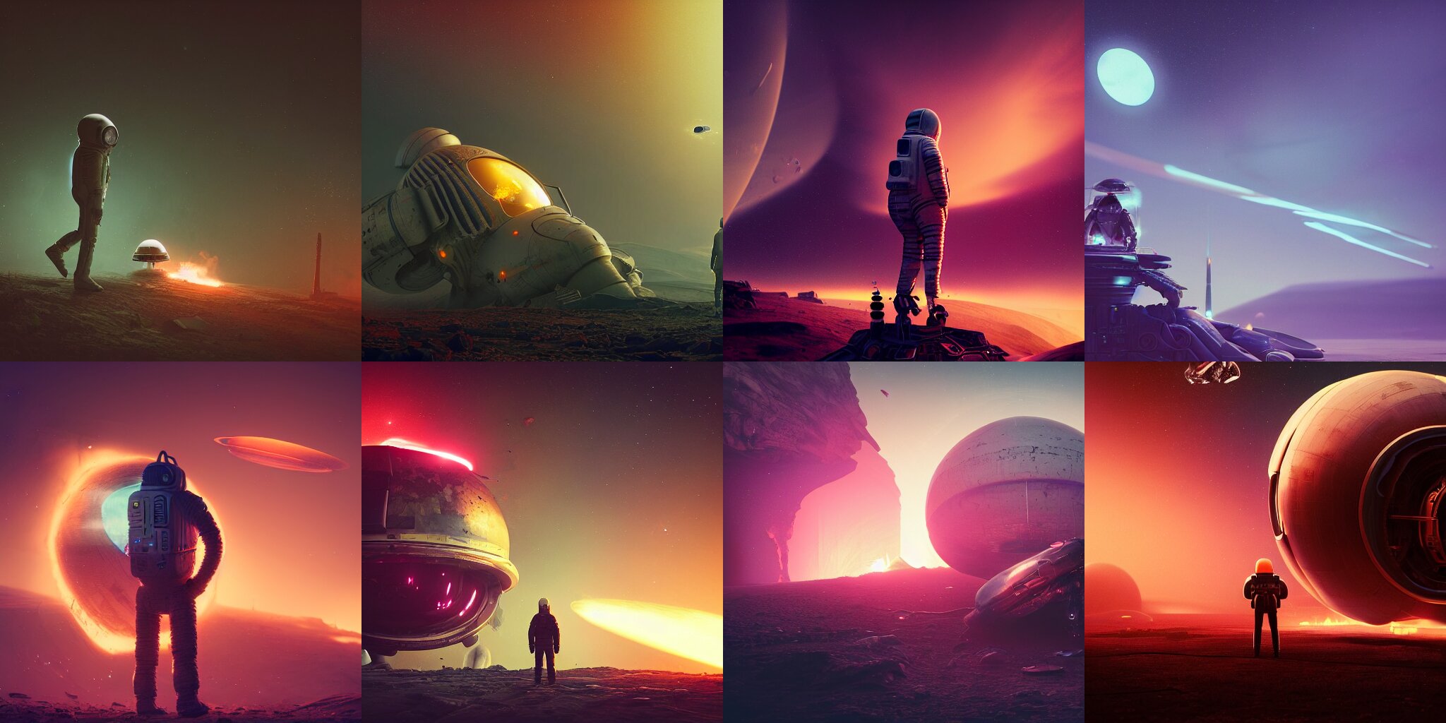 Crashed Wrecked Alien Spaceship