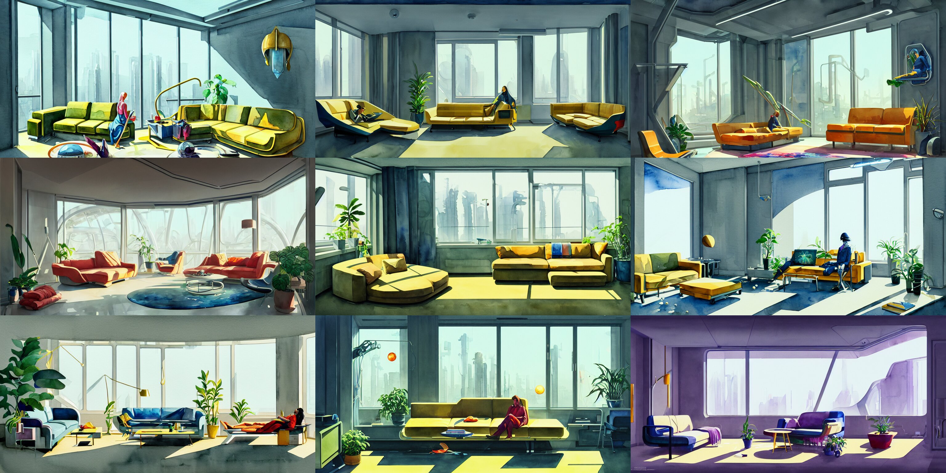 Beautiful Illustration of Futuristic Interior Apartement