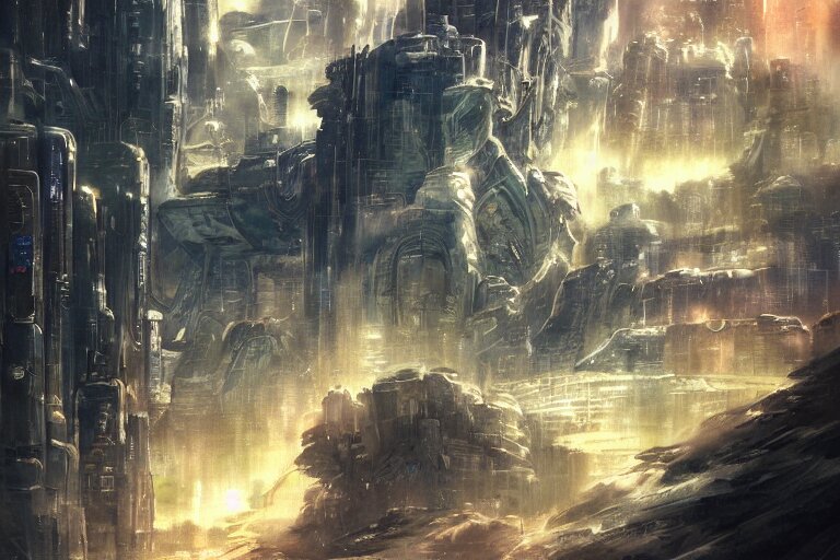 Vast Planetary Sci-fi City