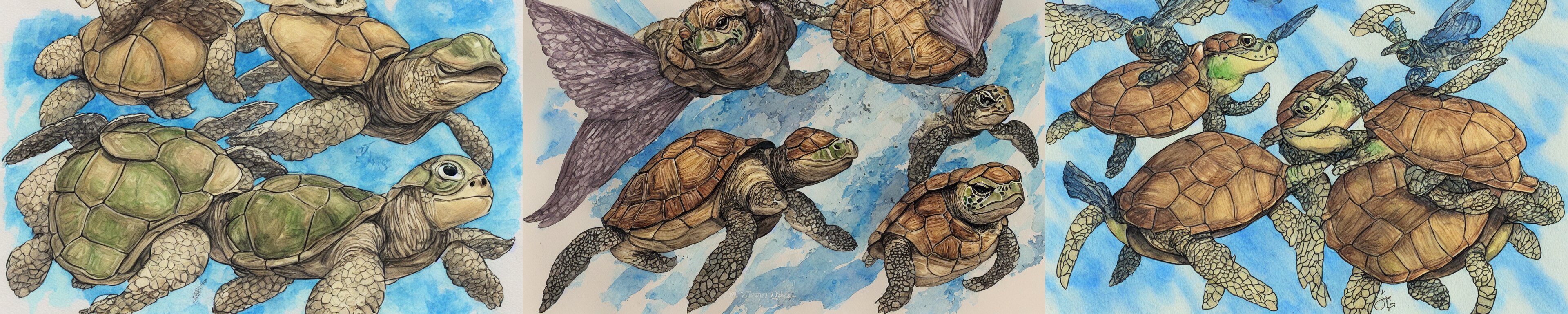 Greek Turtle with Wings