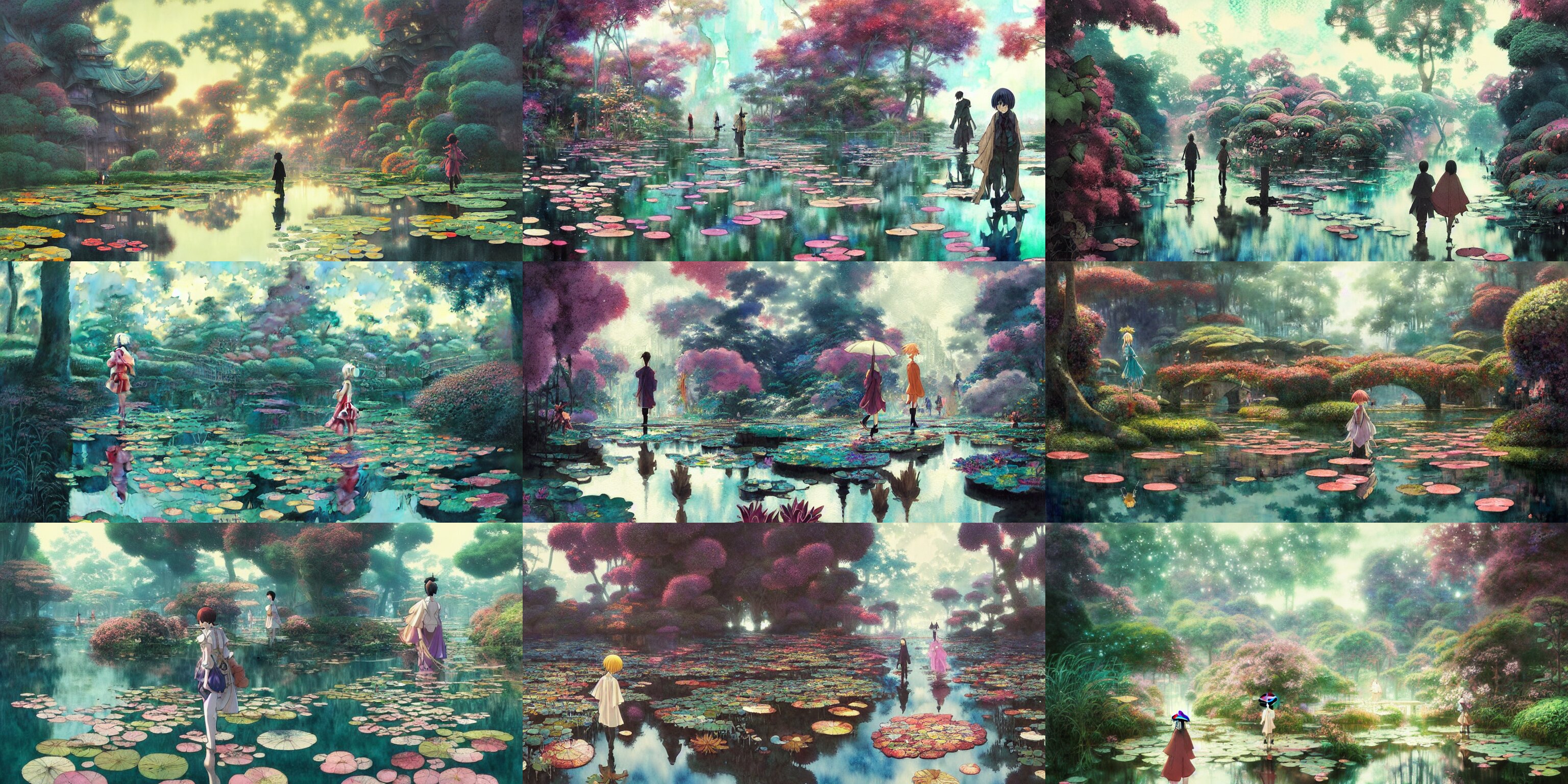 Anime Movie Scene Characters Walk