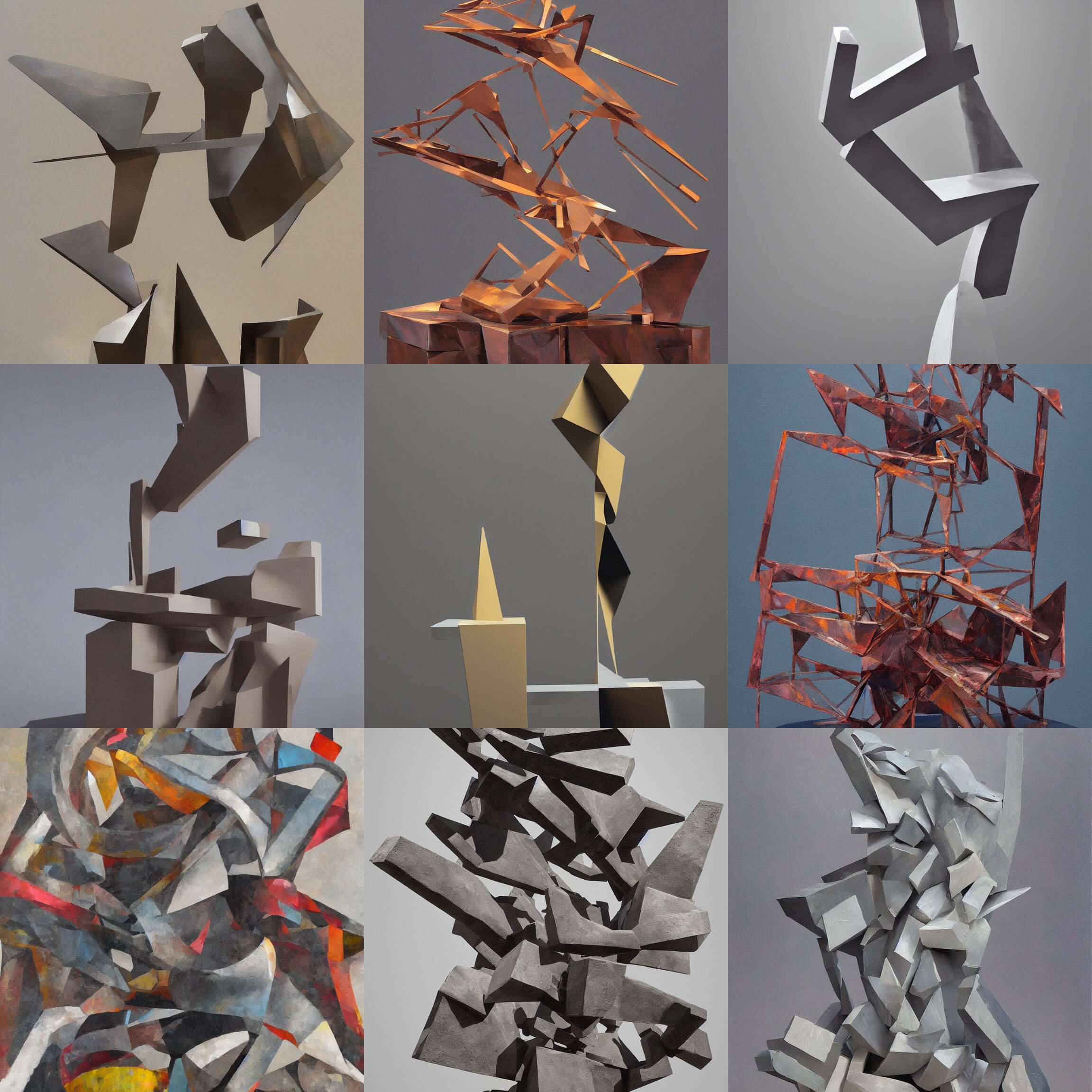 Huge Abstract Sculpture on Top of a Plinth