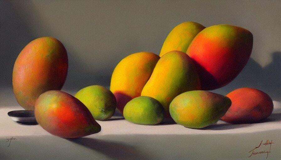 Still Life Mangos Oil Painting