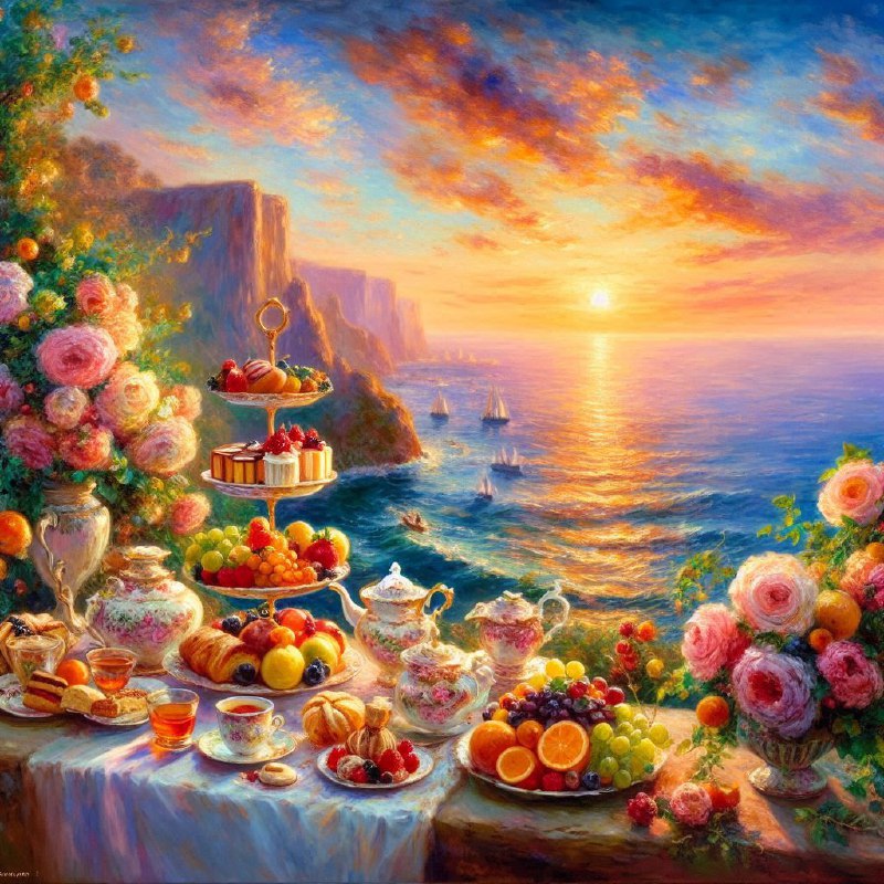 Monet-Style Afternoon Tea on Cliff