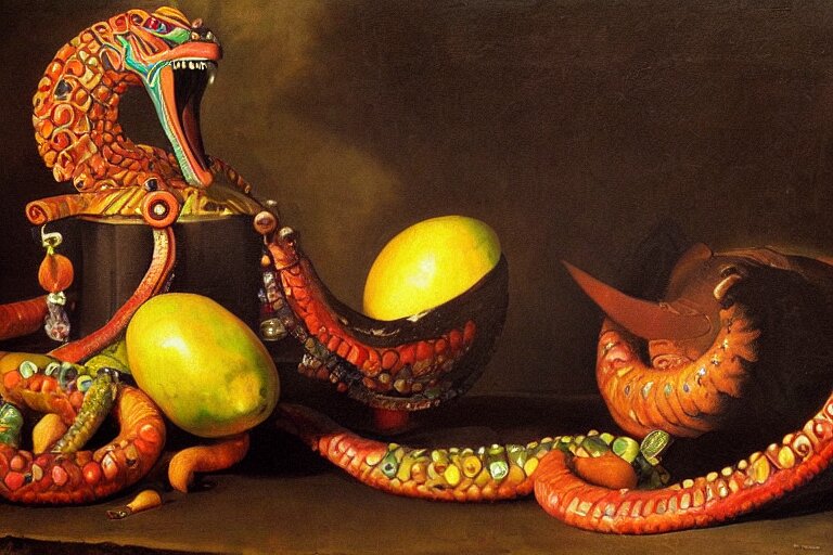 Still Life Painting of Quetzalcoatl