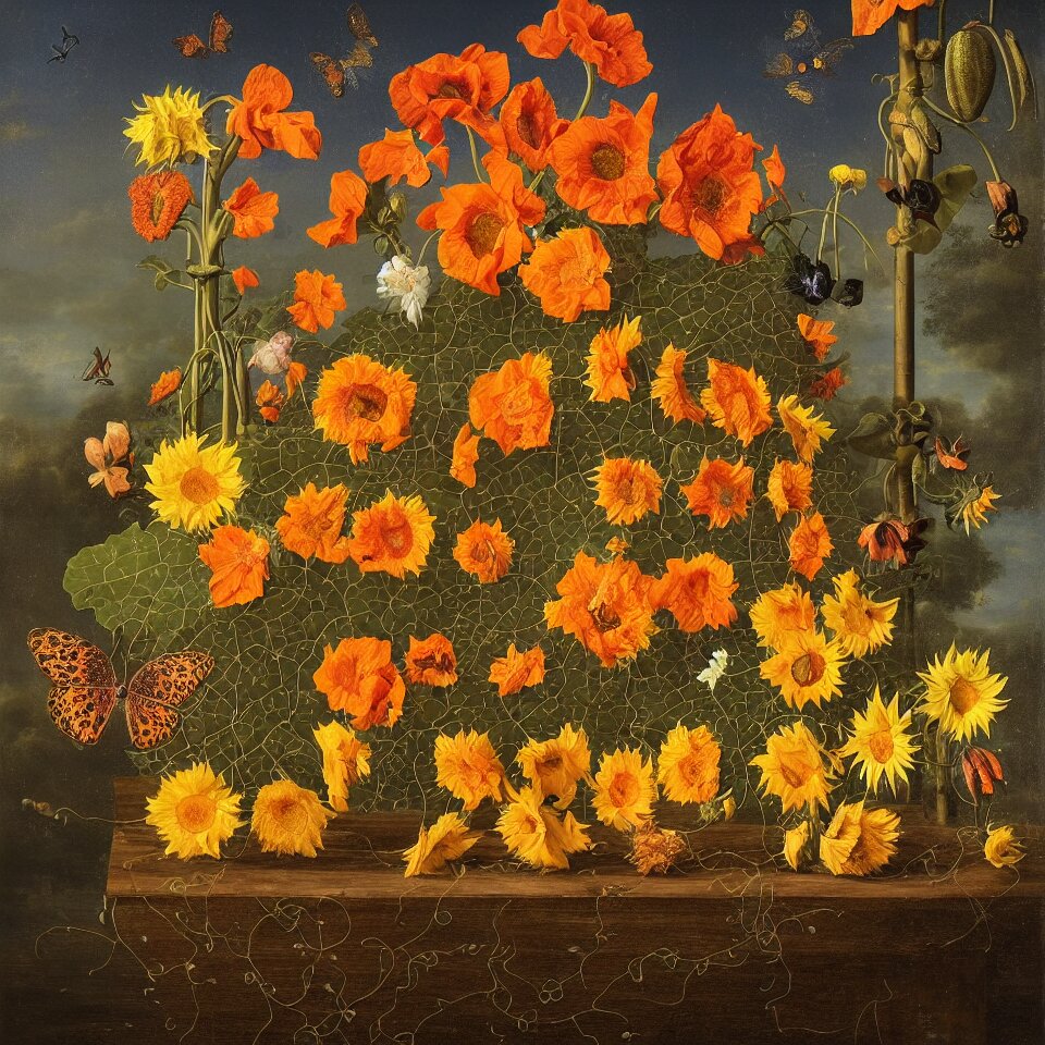 Dutch Golden Age Bizarre Nasturtium