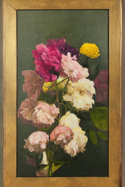 Oil Painting of a Neglected Flower