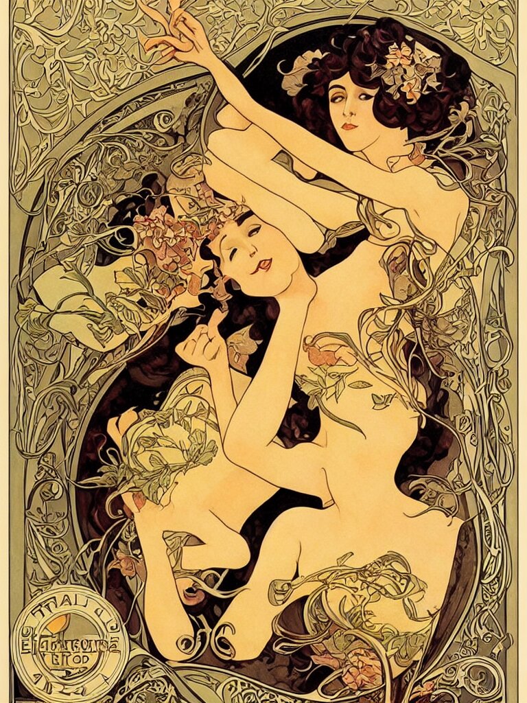 Beautiful Art Nouveau Advertisement for the Ultimate Everything Burrito