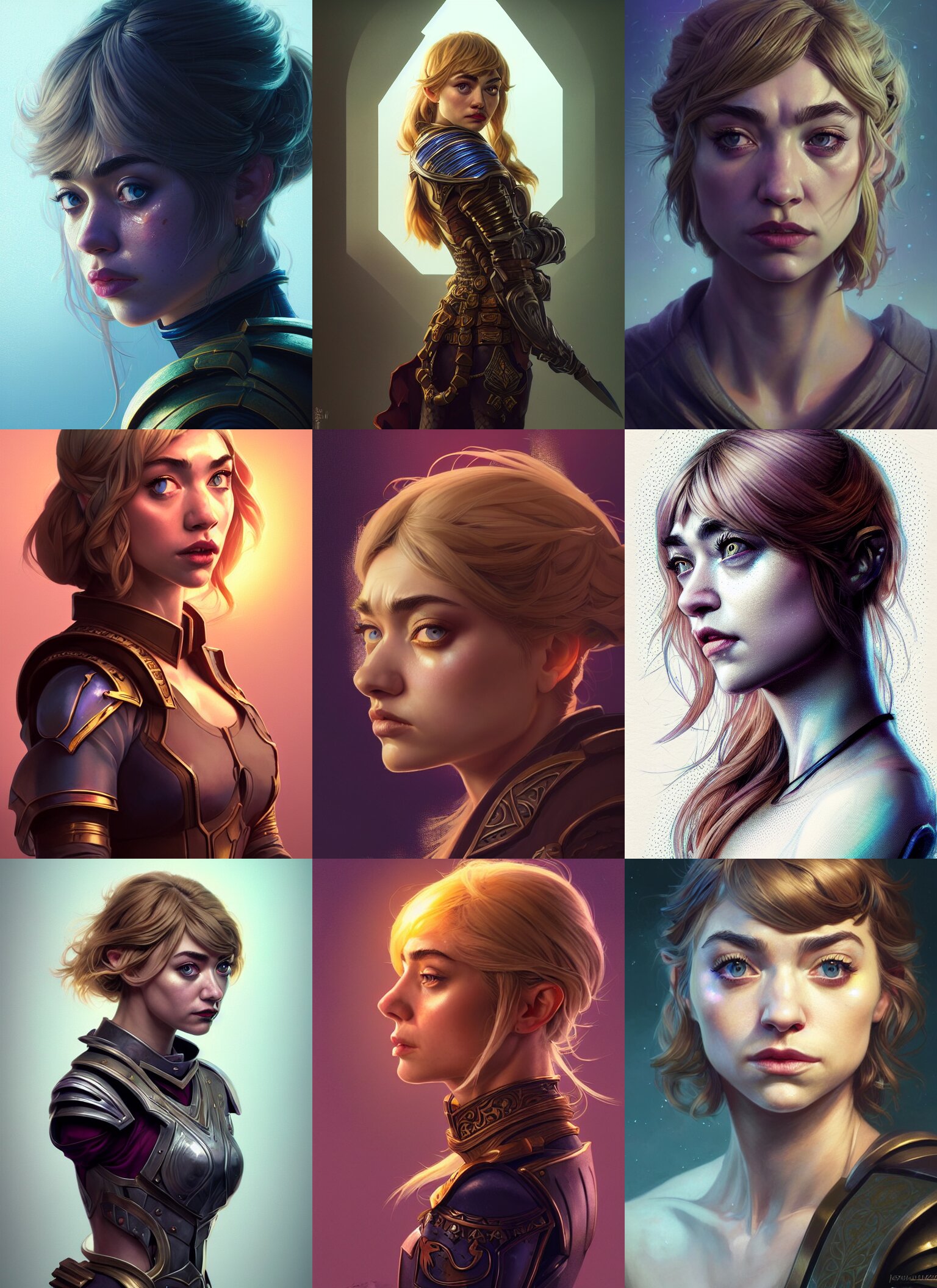 Comic Side Portrait of Imogen Poots