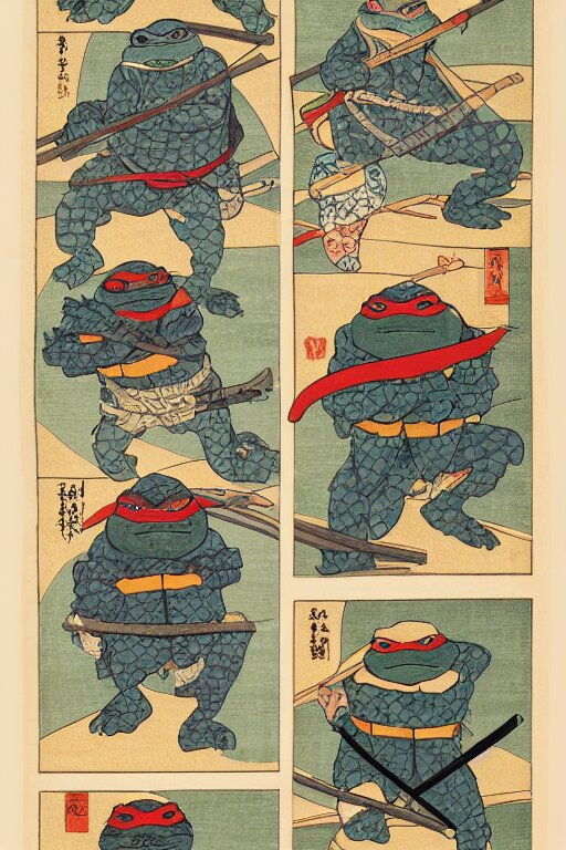 Four Teenage Mutant Ninja Turtles