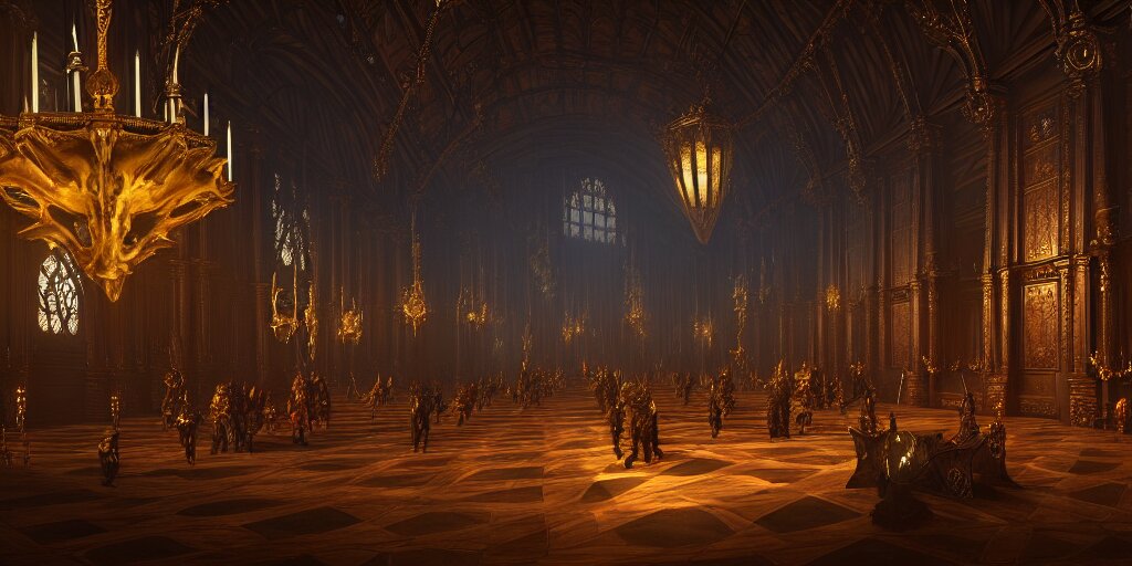 Dark Majestic Ornate Great Hall