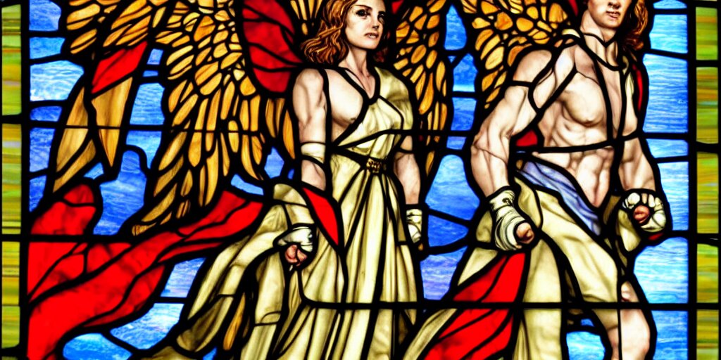 Angel with Boxing Gloves