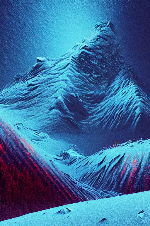 Snowy Mountain Scene