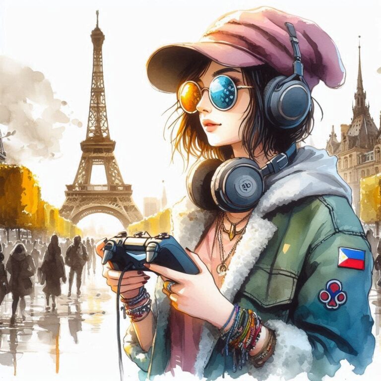 Filipina Gamer Hipster Art Painting
