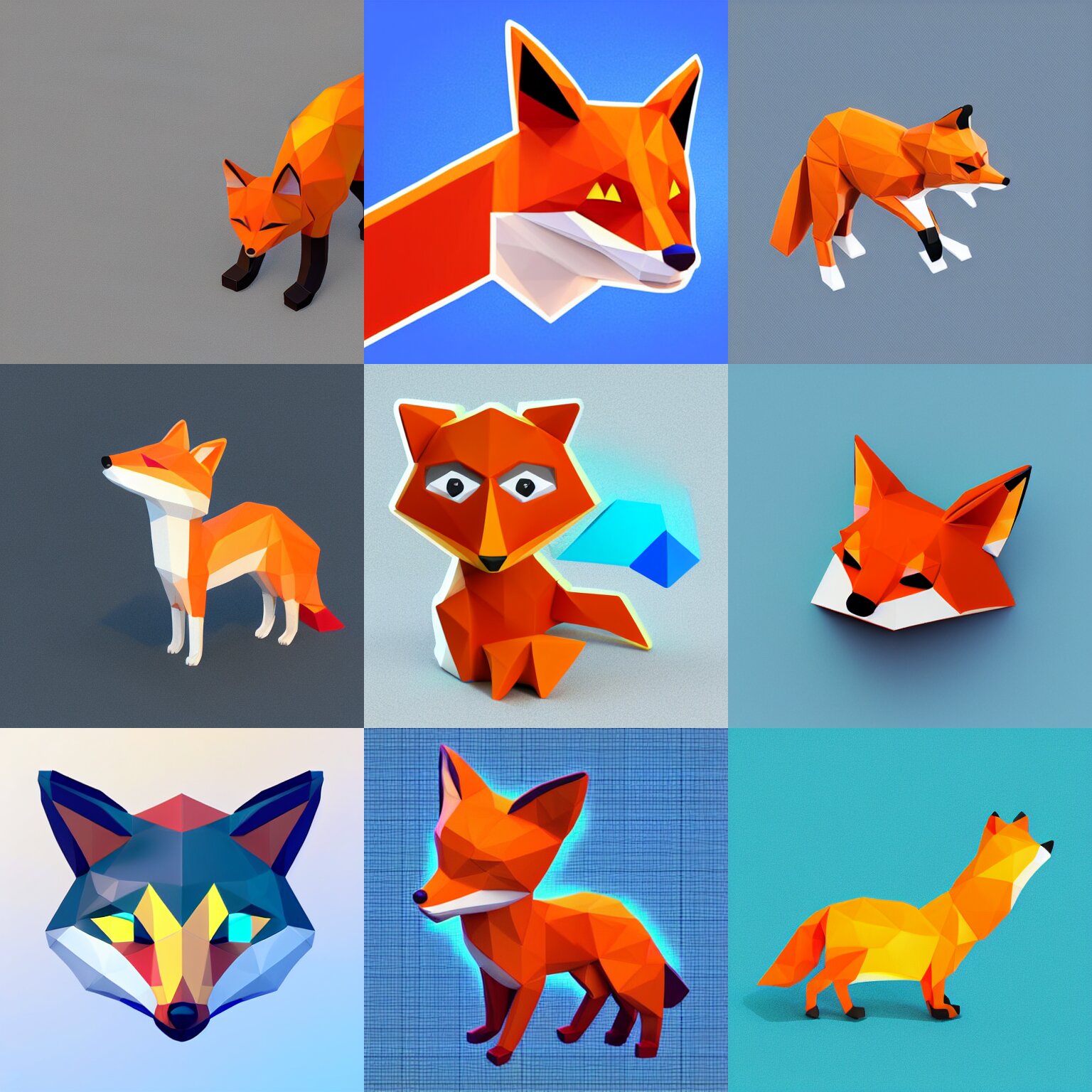 Brightly Colored Detailed Icon of a Fox Emoji
