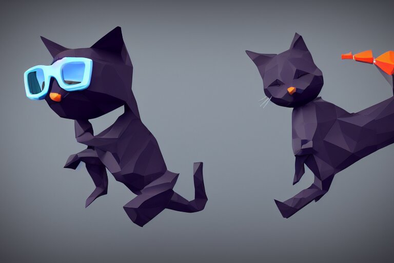 Cat Dressed as a Scuba Diver Swimming Underwater