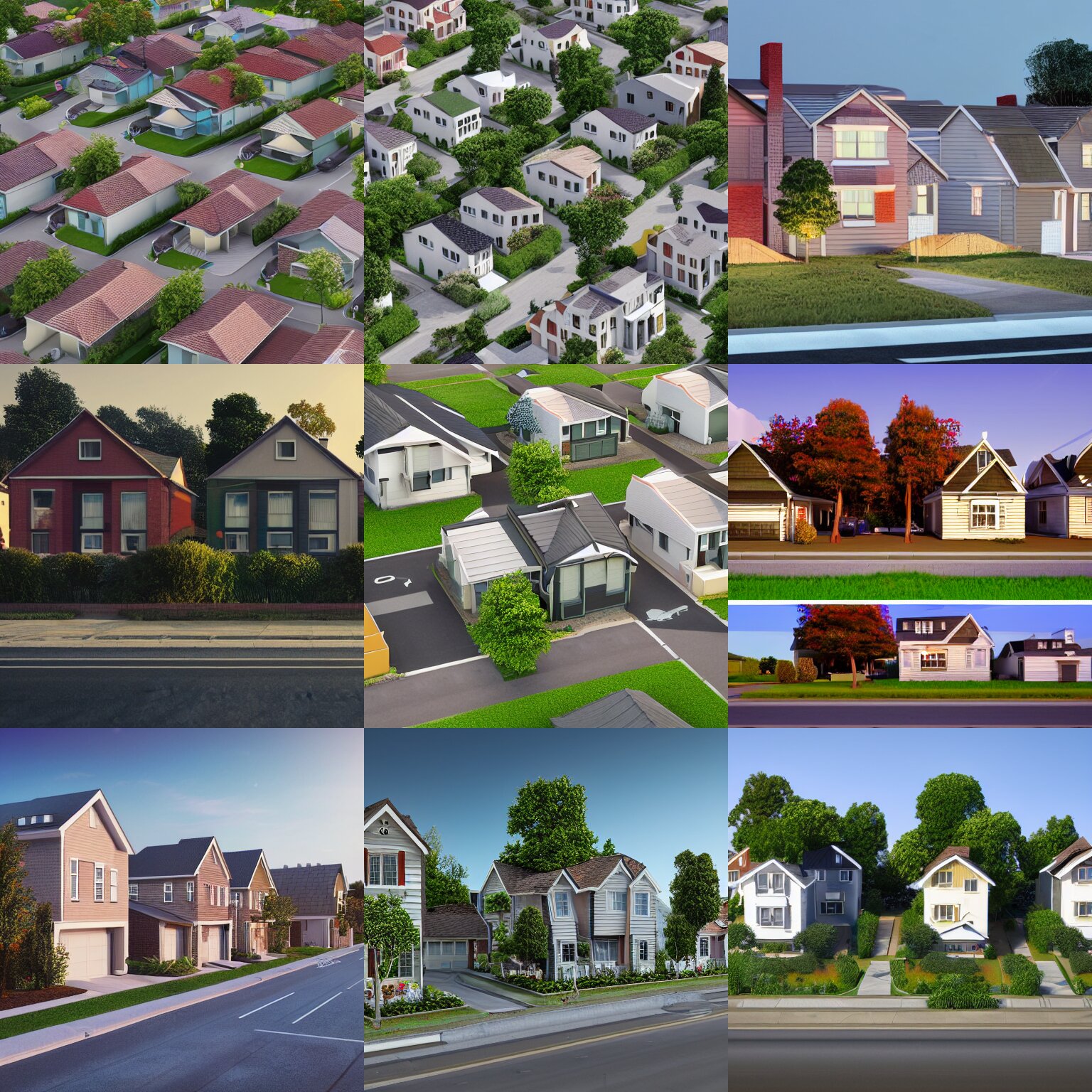 Photo of Suburban Houses on a Street