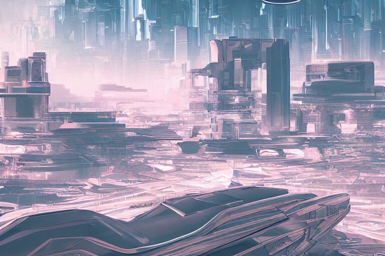 Soft Clean Chrome Geometric Landscape
