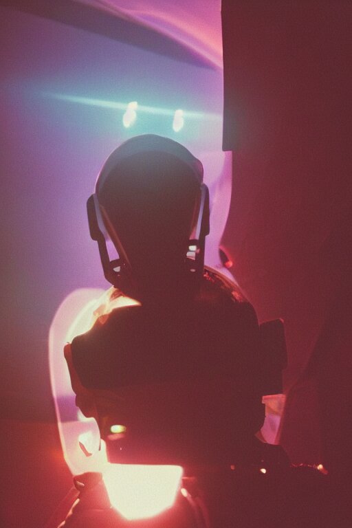 Agfa Vista 4 0 0 Photograph of a Meso American Guy on a Spaceship
