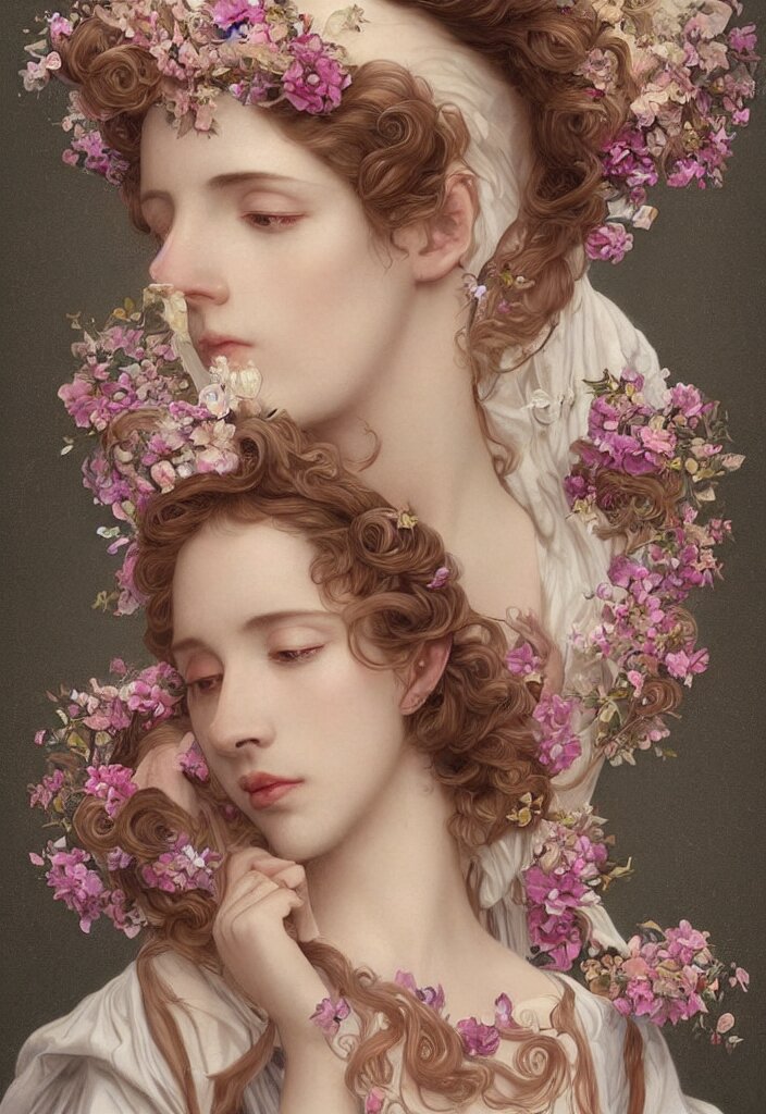 Haunting Young Woman in Renaissance Times