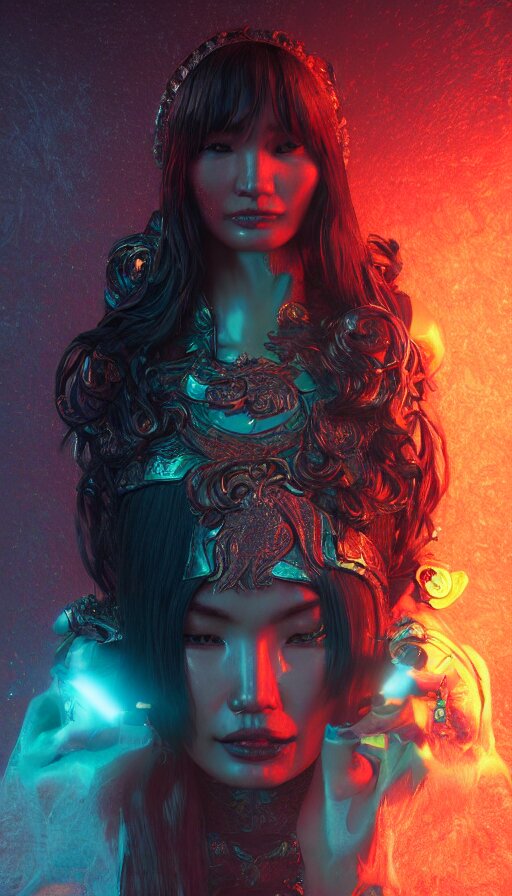 Portrait of Goddess Gemma Chan Symmetric Tavern Bard