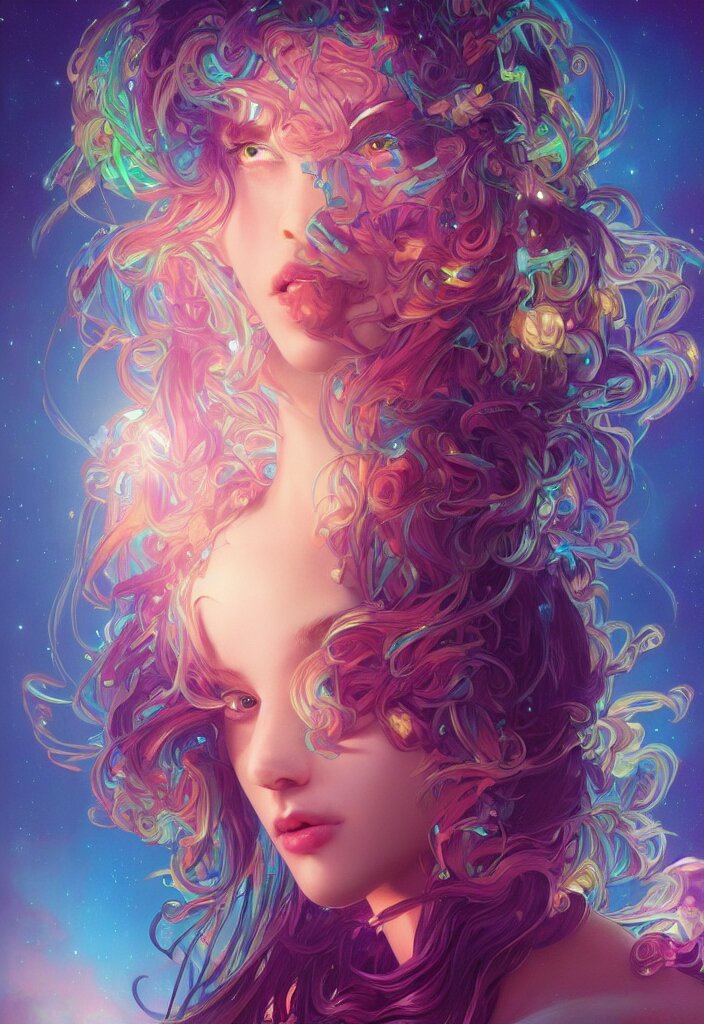 Young Woman Magical Detailed Gorgeous Face