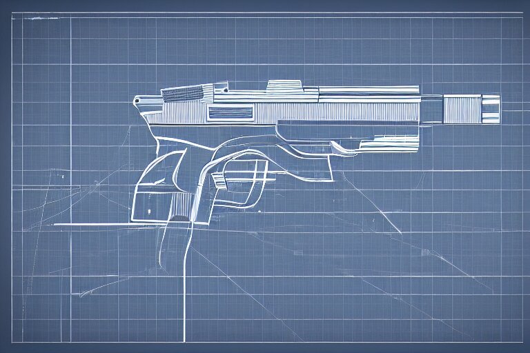 Blueprint of a Laser Gun