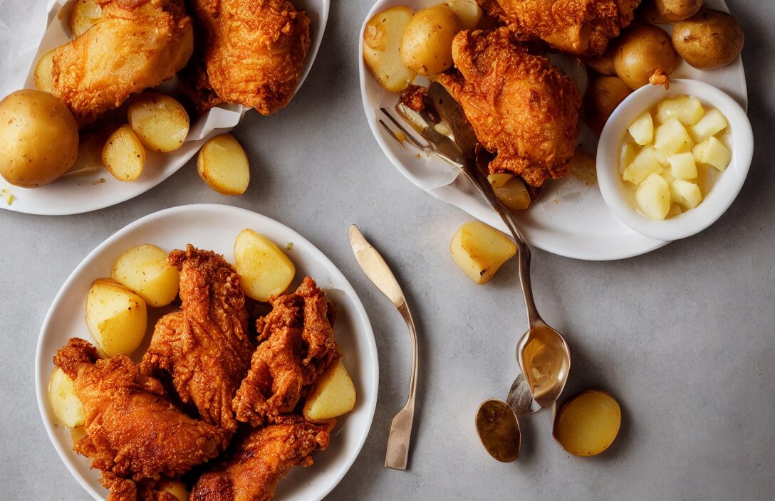 KFC Chicken on a Plate