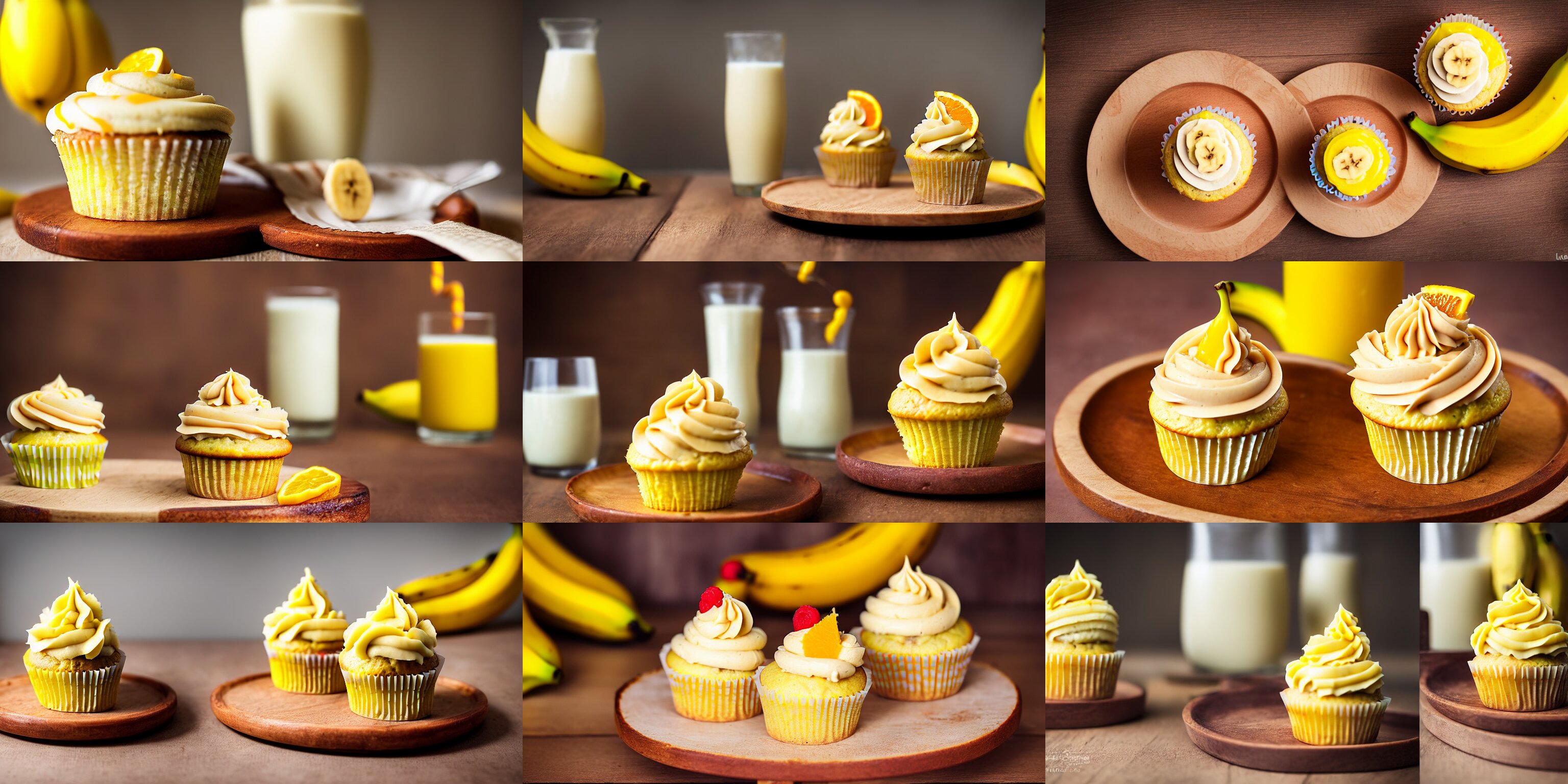 Dslr Food Photography of a Banana Cupcake