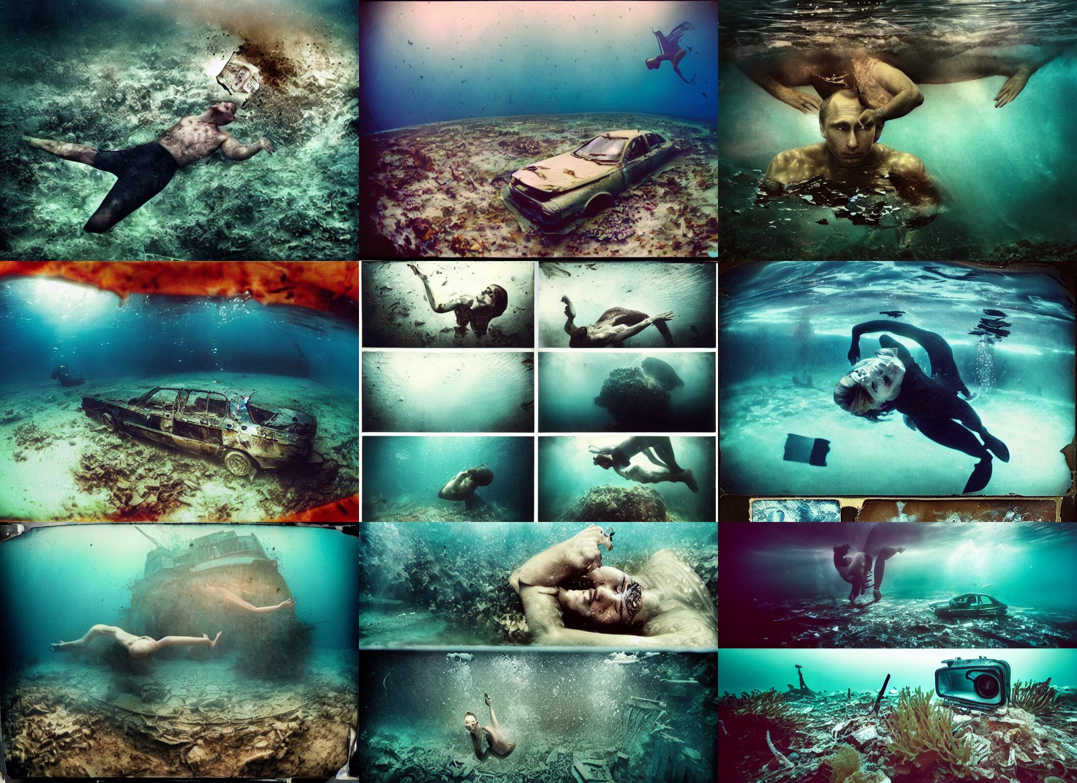 Underwater Photographs of Vladimir Putin Underwater