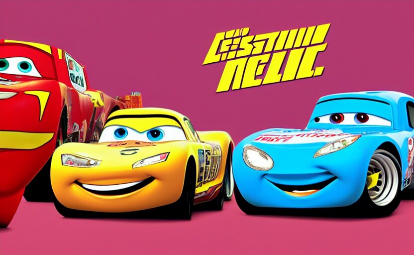 Vinn Diesel and Lightning Mcqueen from Cars 2 Using a Vintage Computer