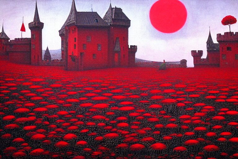 Only with Red Red Flowers of Different Types