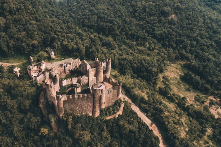 Medieval Castle Aerial View