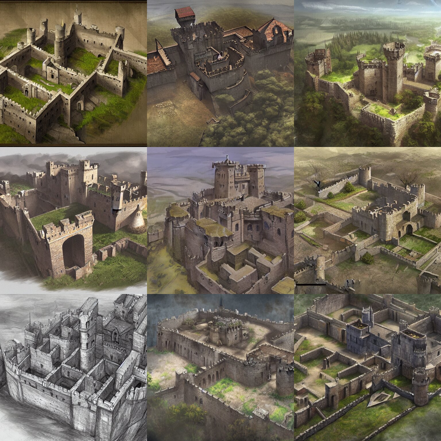 Inner Ward of a Medieval Castle